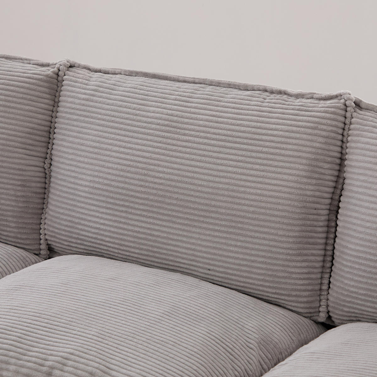 SOFA 2-Sitzer mit USB-C ca. 190 x 73 x 84 cm Cord Hellgrau - Hellgrau, Kunststoff (73/84/190cm) - Meubliv