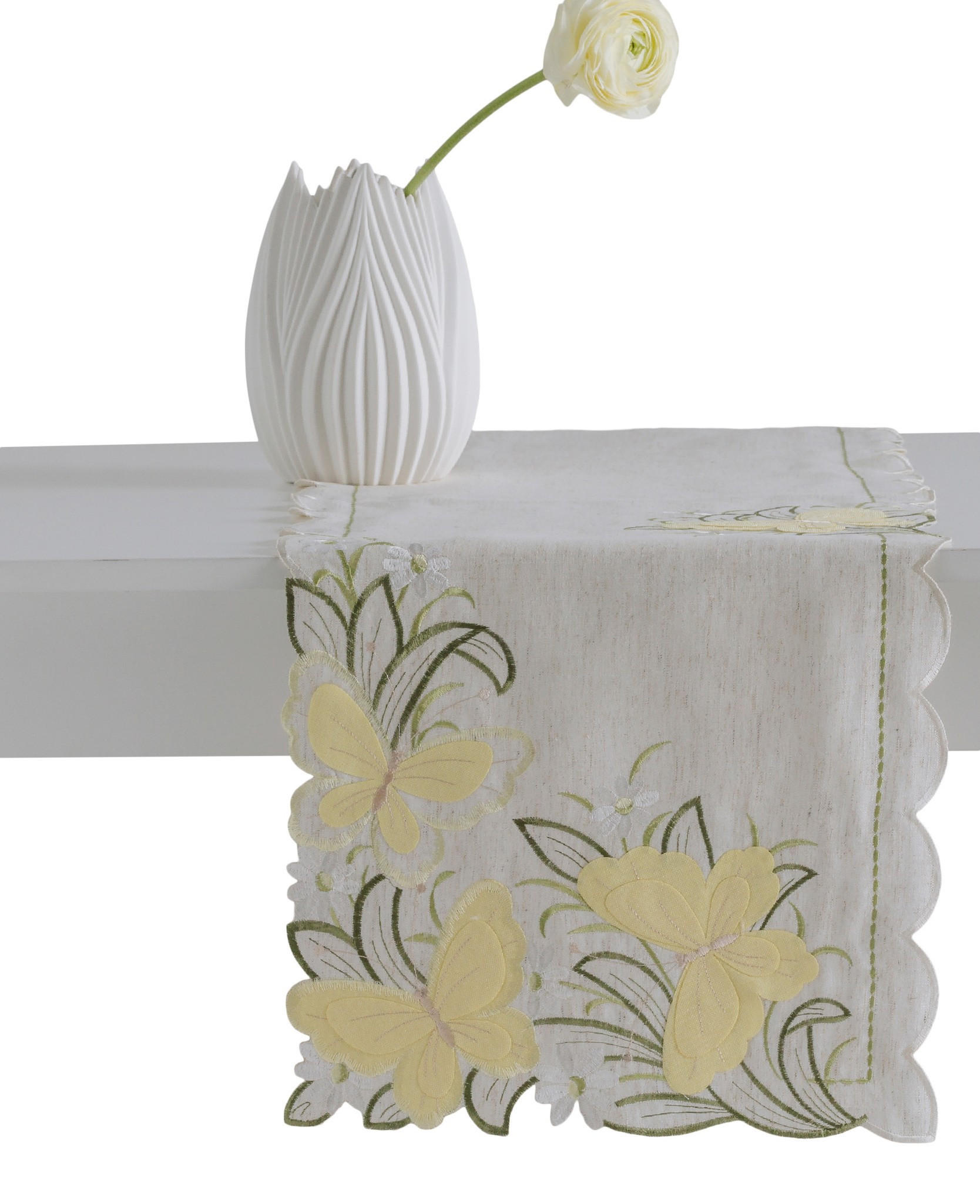 TISCHLÄUFER Borbovera - Beige, Textil (174/35/1cm) - home&you