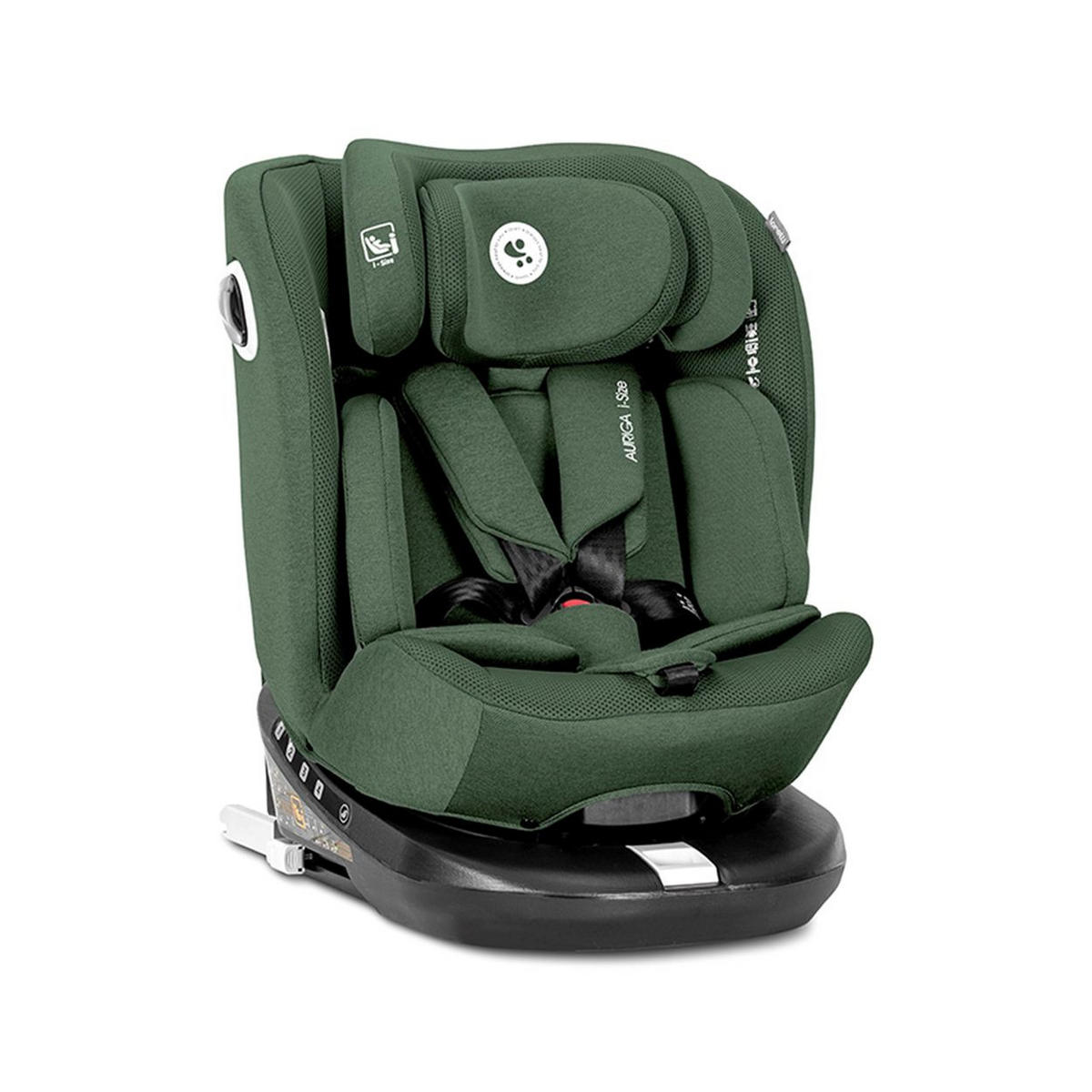 KINDERSITZ Auriga 40 - 150cm grün Isofix Anti-Rebound-Stange SPS Rückenlehne - Grün, Kunststoff (56/60/57cm) - Lorelli