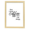 POSTER Inspirierende Kunst – Coffee A3 Rahmen Aus Hellem Holz - Beige, Papier (29.7/5/42cm) - Nacnic