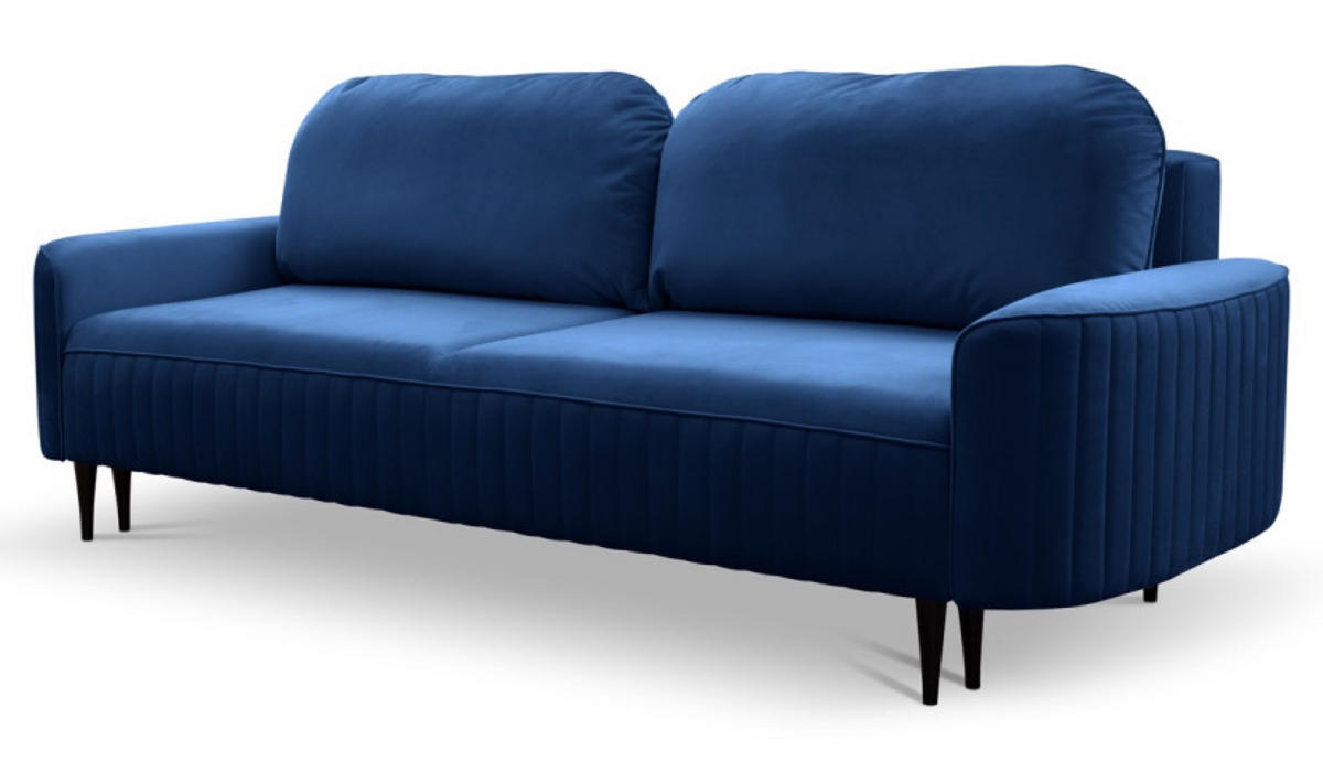 SOFA Granat ANES Ausziehbar Drei-Sitzer - Blau, Textil (244/92/102cm) - Sepro Meble