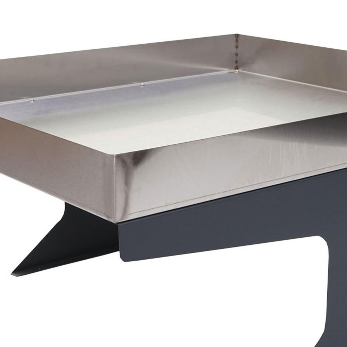 MÄHROBOTER-GARAGE mit Pflanzkasten 37x60x70cm Metall Edelstahl - Anthrazit, Metall (60/37/70cm) - PROREGAL