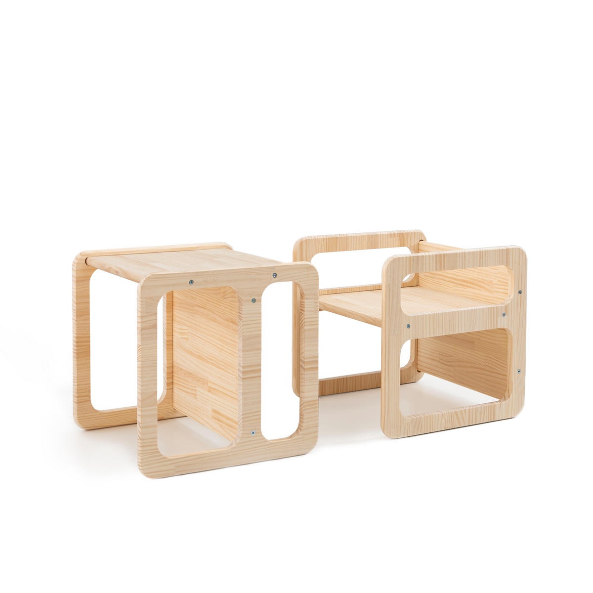 STUHL-SET 2tlg. aus naturfarbenem Kiefernholz MONTESSORI - Beige, Holz (40/40/40cm) - RNT By Really Nice Things