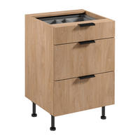UNTERSCHRANK D60S3 AX – Sorento – Sonoma Eiche - Sonoma Eiche, Holzwerkstoff (60/87/52cm) - ROYAL24_MARKT