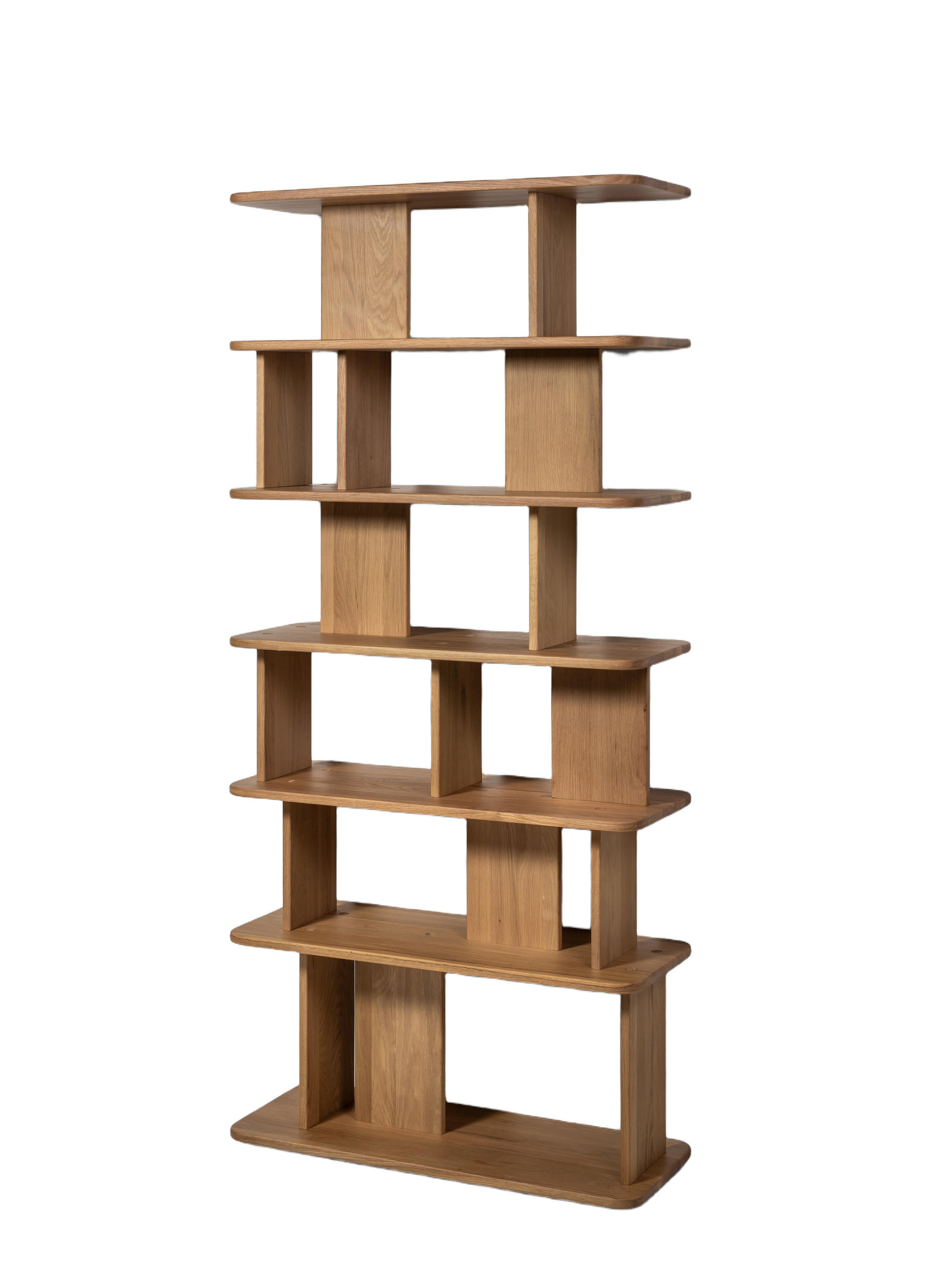 BÜCHERREGAL Franz, Natur Massiveiche - Beige, Holz (90/192/35cm) - WOODEK