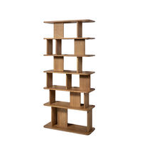 BÜCHERREGAL Franz, Natur Massiveiche - Beige, Holz (90/192/35cm) - WOODEK