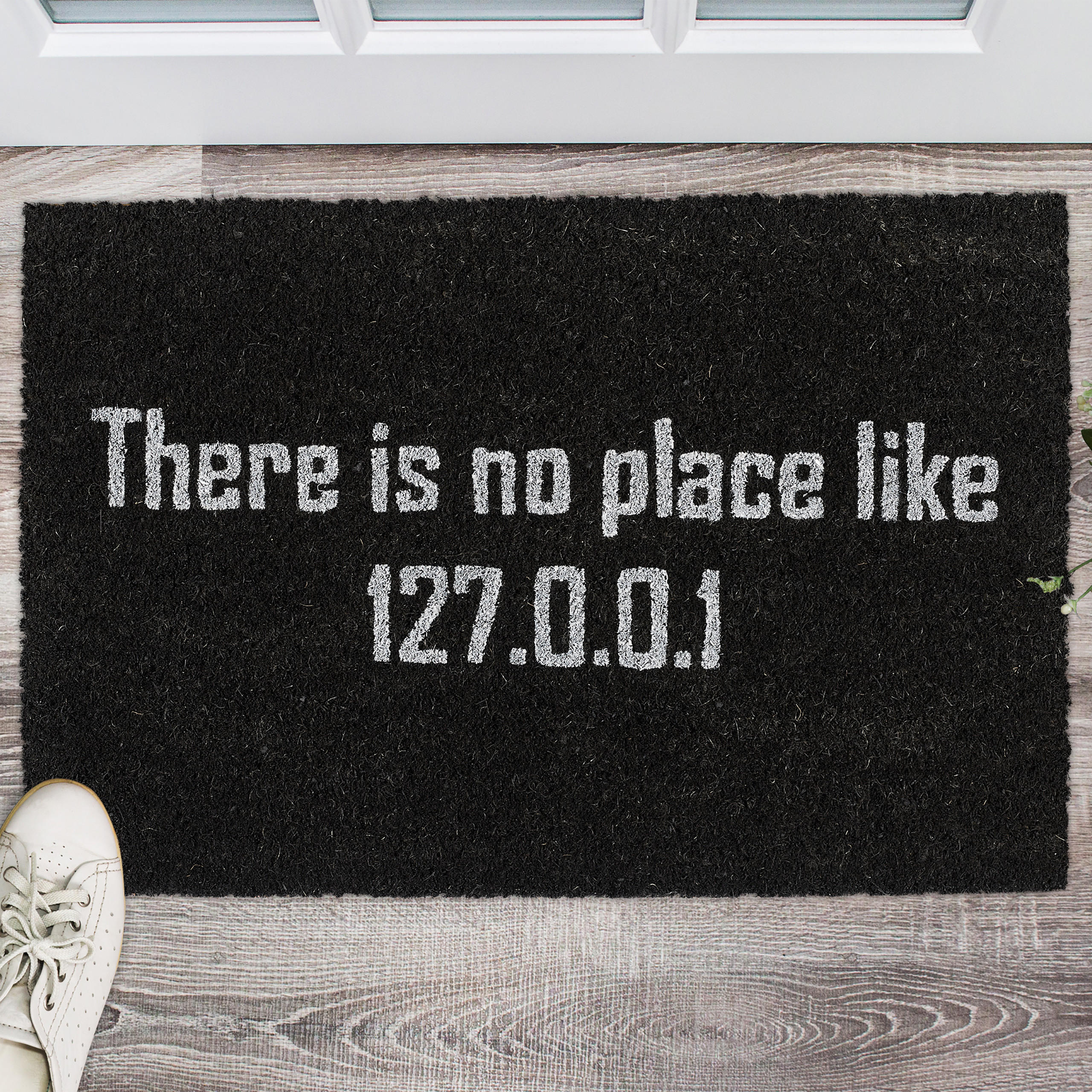FUSSMATTE - Schwarz, Kunststoff/Textil (60/40cm) - Relaxdays