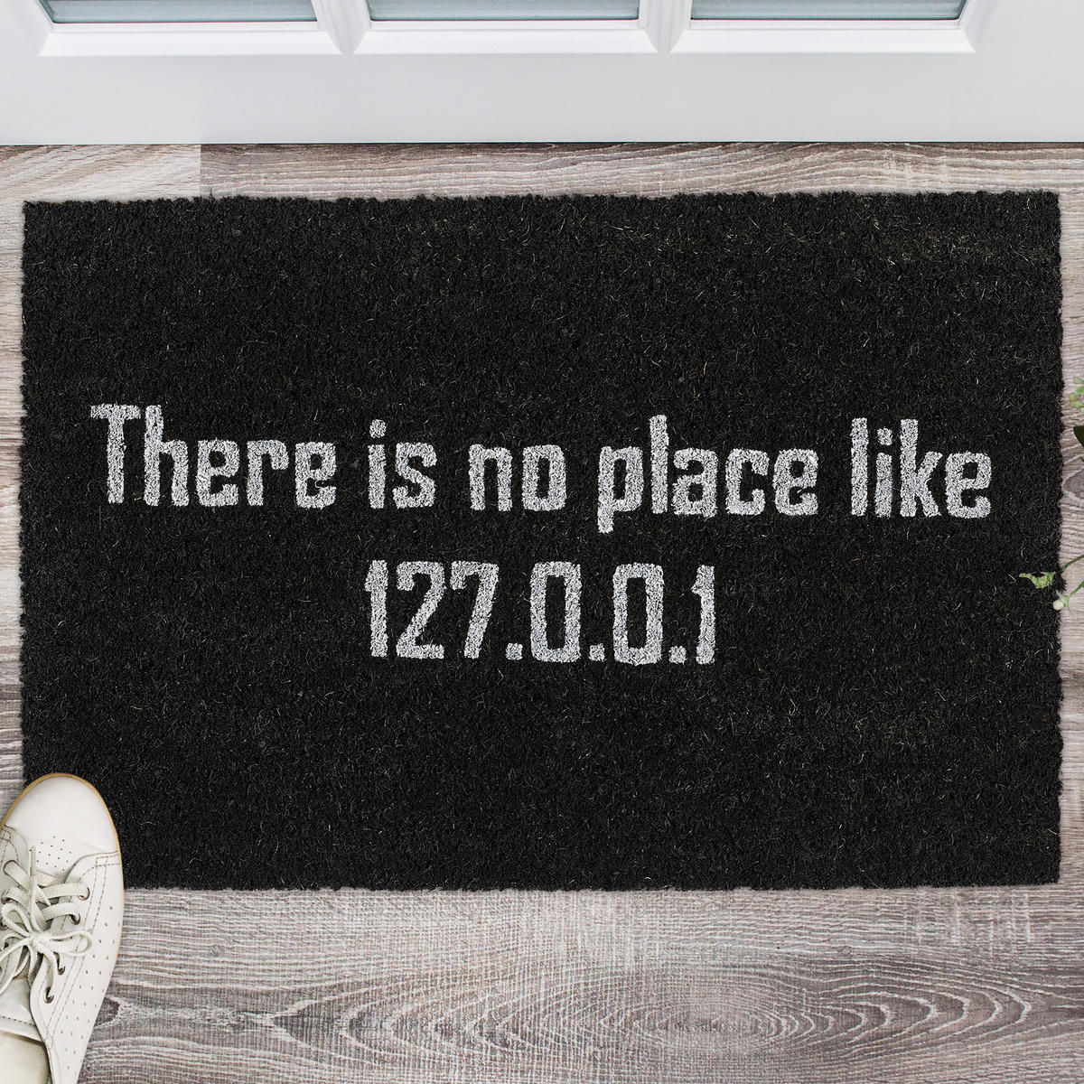 FUSSMATTE - Schwarz, Kunststoff/Textil (60/40cm) - Relaxdays