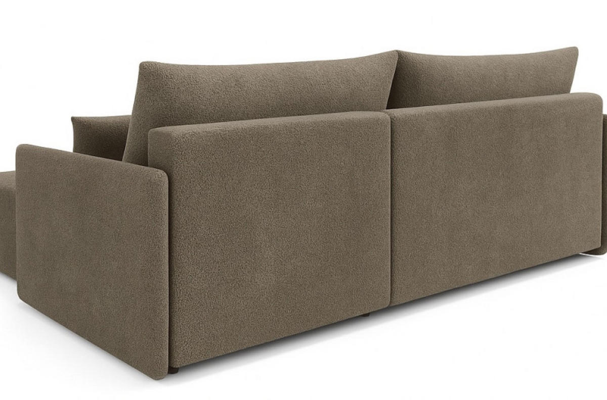 ECKSOFA Taupe VALIA Mit Schlaffunktion Und Bettkasten - Beige/Braun, Textil (212/145cm) - Sepro Meble
