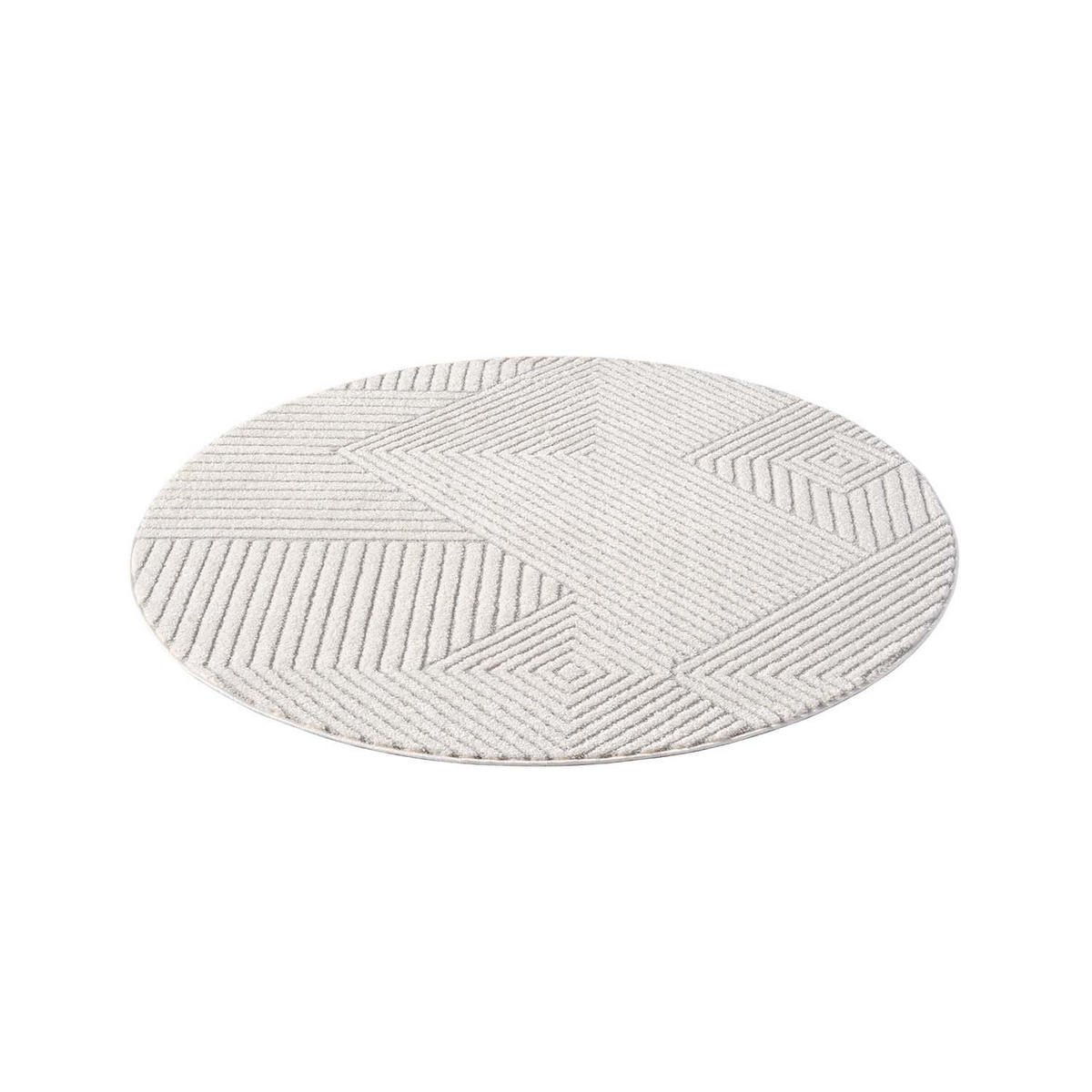 KURZFLOR-TEPPICH Lounge 0632 Grau 120 cm Rund - Grau, Textil (120/120cm) - carpet city