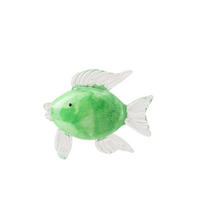 BRIEFBESCHWERER FISCH - Grün, Glas (6.9/14/17.2cm) - J-Line