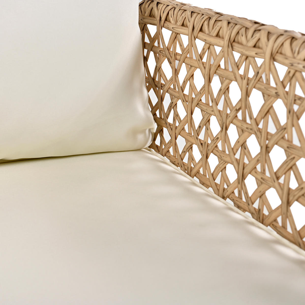 SCHAUKEL 2 Personen Beige PE-Rattan Belastbar 320 kg - Beige, Metall (56/23/113cm) - FLIEKS