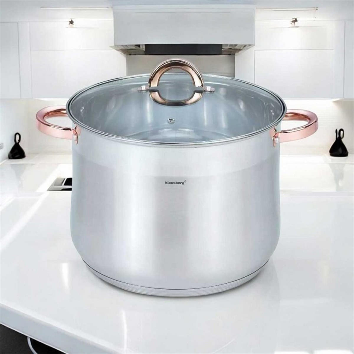 TOPF Silber 24/24/20 cm KB7793 - Silberfarben, Metall (24cm) - Klausberg 