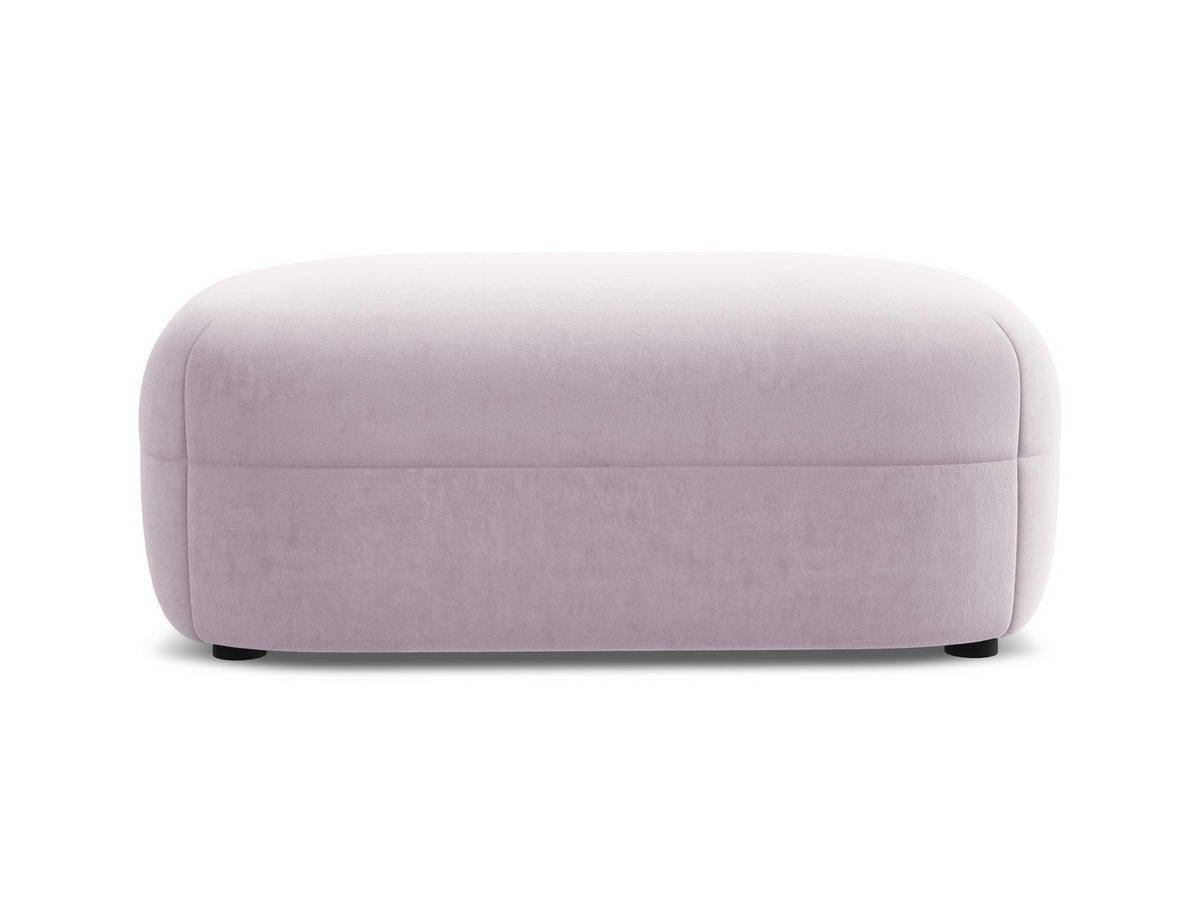 POUF Samt Stoff Violett - Lila/Flieder, Kunststoff/Textil (92/40/48cm) - Makamii