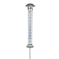SOLAR Thermometer Maße: ca. 12,5 x 12,5 x 112 cm - Transparent, Kunststoff (12.5/112cm) - Haushalt International