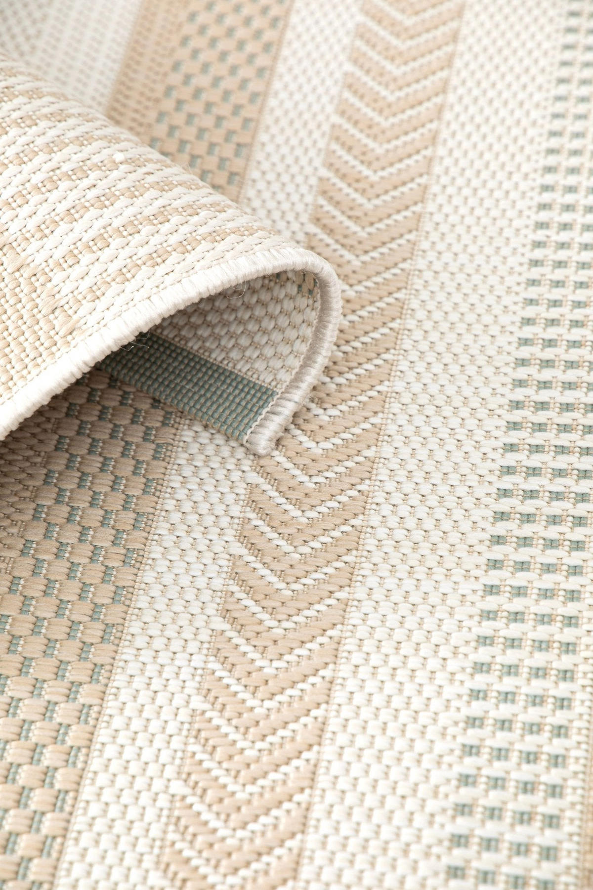 TEPPICH für Innen- und Außenbereich gestreift grün - Grün, Textil (160/230cm) - AFK Living