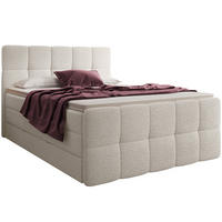 BOXSPRINGBETT Madison 2 creme 200/200 H3/H4 Boucle - Creme, Textil (200/200cm) - wonello