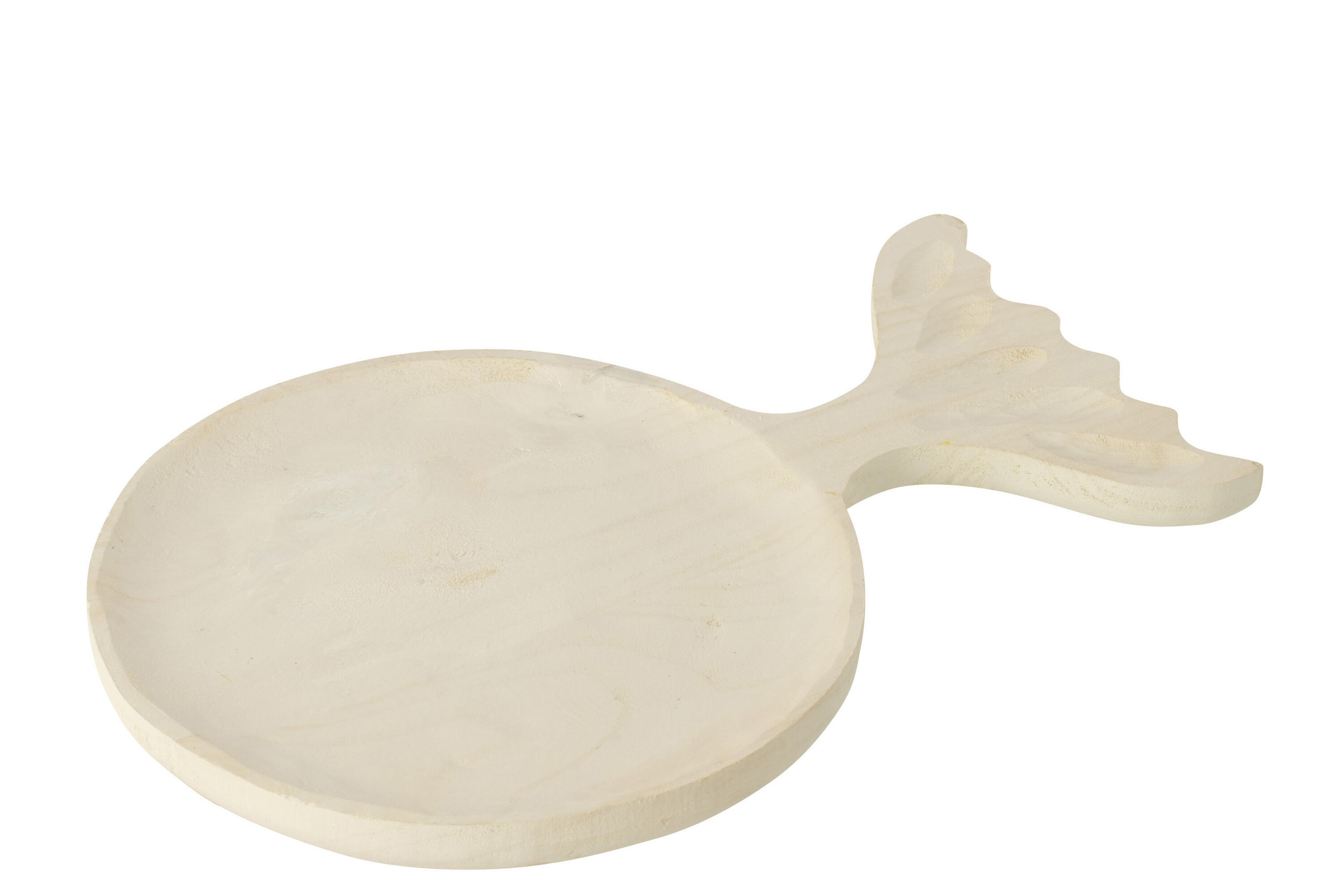 DEKORATIVES TABLETT FISCHSCHWANZ - Weiß, Holz (3/29cm) - J-Line