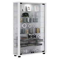 VITRINENSCHRANK Weiß - Weiß, Holzwerkstoff (59/90/18cm) - ebuy24