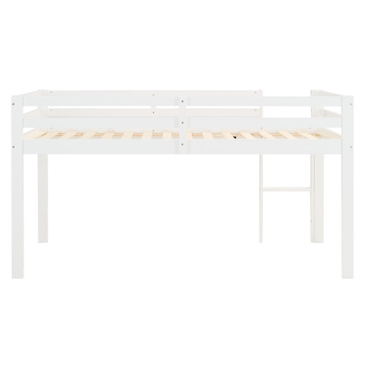 HOCHBETT mit Matratze 90/200 cm Pirat - Schwarz/Weiß, Holz (90/200cm) - Homestyle4u