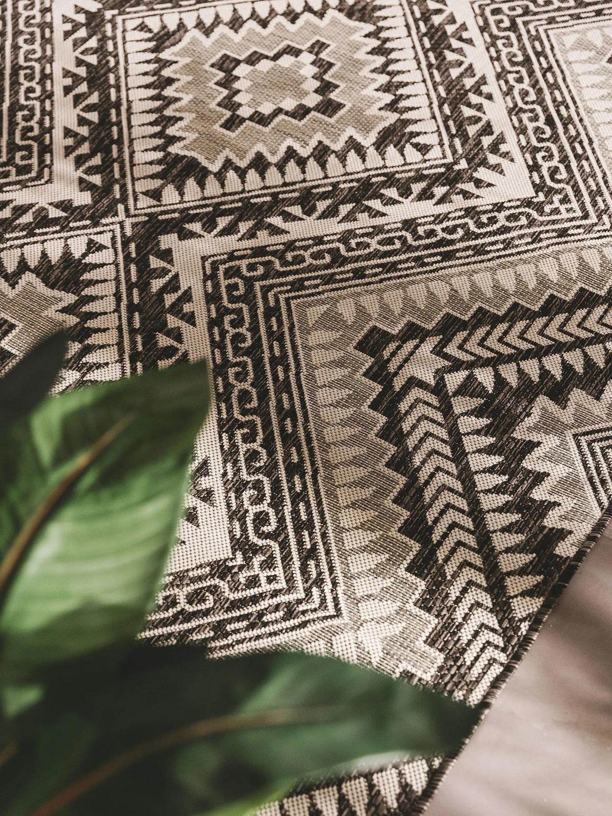 OUTDOORTEPPICH Cleo Schwarz 160x230 cm - Schwarz, Kunststoff/Textil (160/230cm) - benuta Nest