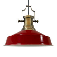 HÄNGELAMPE Asletl Industrial 40/36 cm - Rot, Metall (40/36cm) - Bamyum