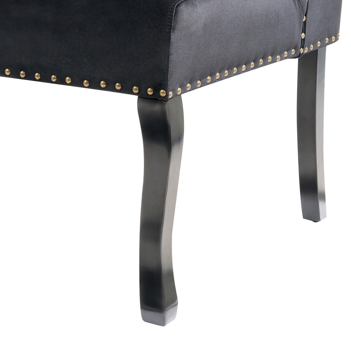 2-SITZER-KÜCHENSOFA Samtstoff schwarz Torsby - Schwarz, Textil (154/106/63cm) - Beliani