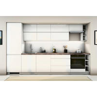 KÜCHENZEILE Velmora Weiß Hochglanz – 340 cm – K40-G340 - Weiß, Holzwerkstoff (340/212/60cm) - ROYAL24_MARKT