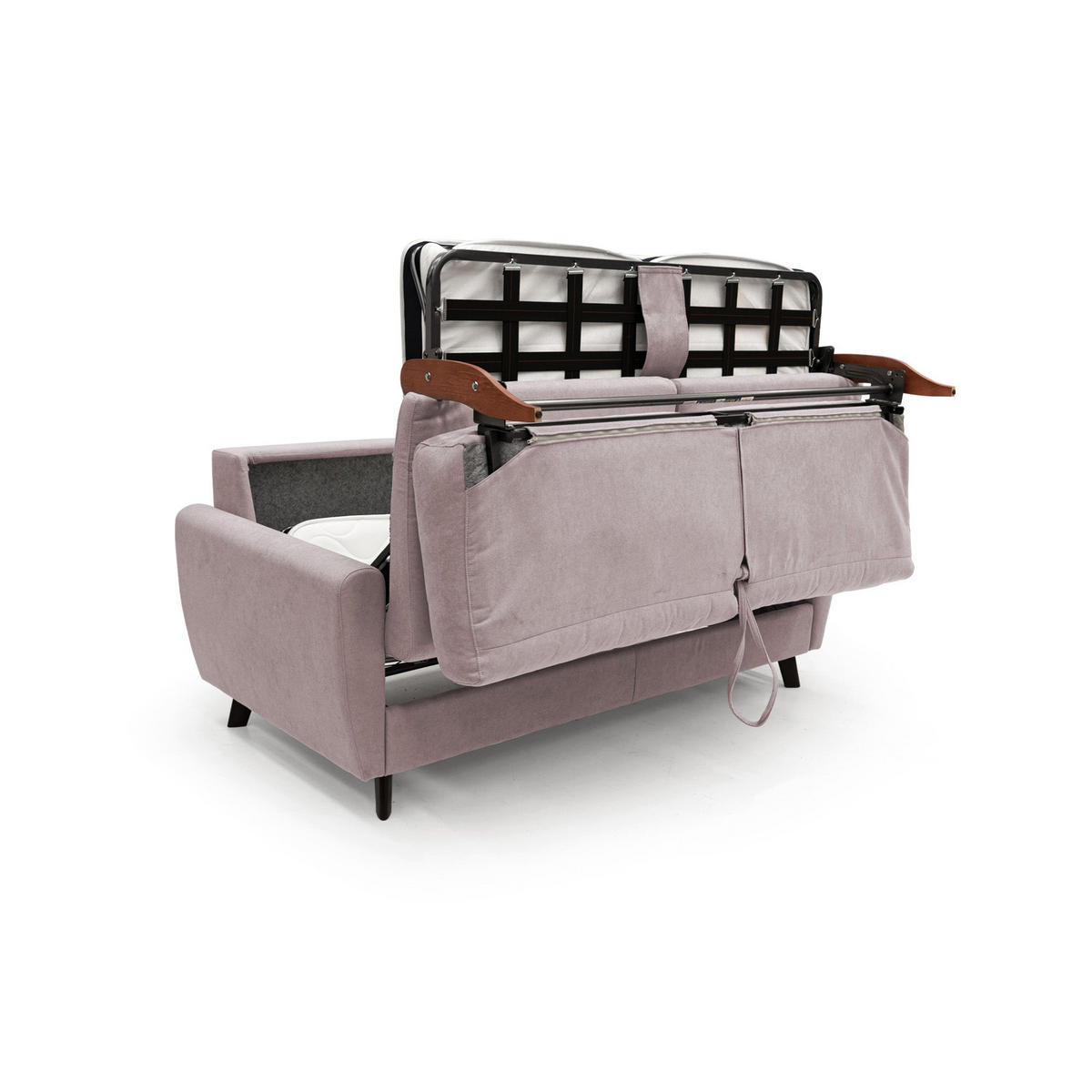 SCHLAFSOFA Callisto - Rosa, Textil (188/97/96cm) - Divani.store