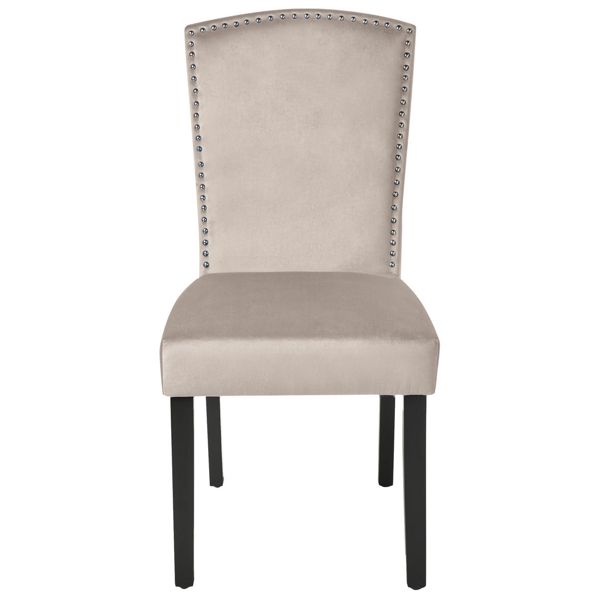 JÍDELNÍ ŽIDLE sada 2 ks Sametová látka Šedá Piseco - šedá, dřevo/textil (48/97/62cm) - Beliani