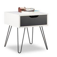 NACHTTISCH - Multicolor, Holzwerkstoff/Metall (40/44/40cm) - Relaxdays