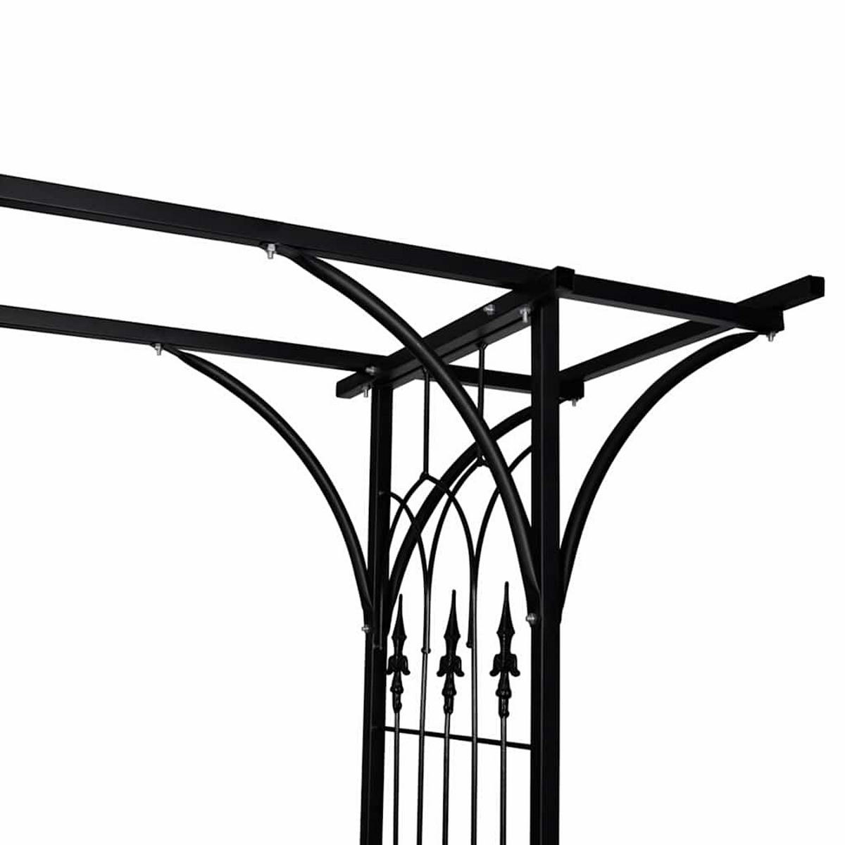 ROSENBOGEN aus Metall PARIS 200x52x204 cm - Schwarz, Metall (200/204/52cm) - DELUKE