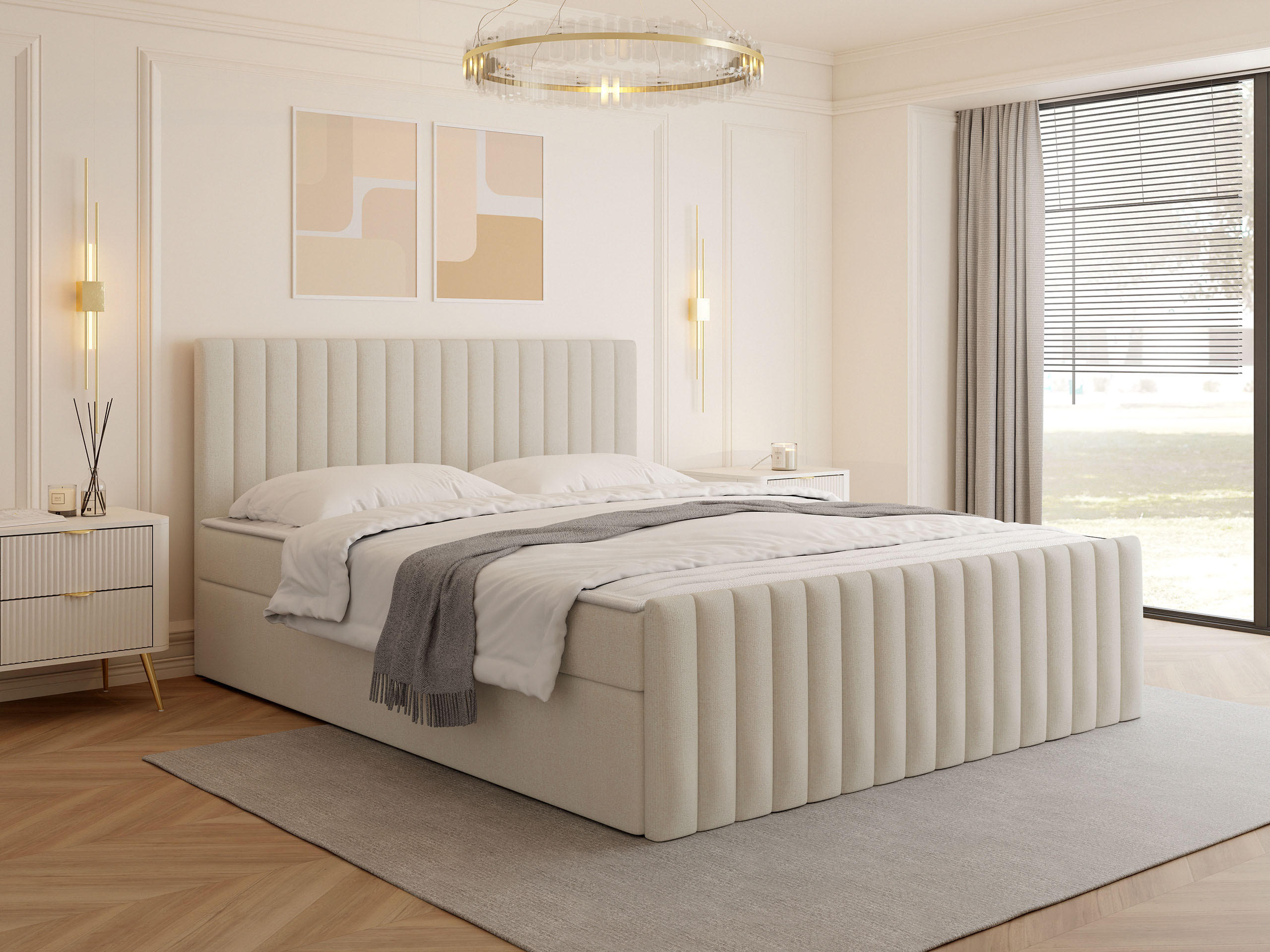 BOXBETT Tirulo Fix - Schwarz/Naturfarben, Holzwerkstoff/Kunststoff (180/200cm) - MIRJAN24