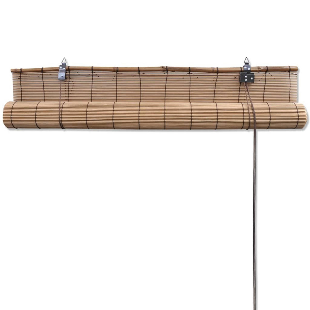 BAMBUSROLLO 100/220 cm Braun - Braun, Naturmaterialien/Holz (100/220/220cm) - vidaXL