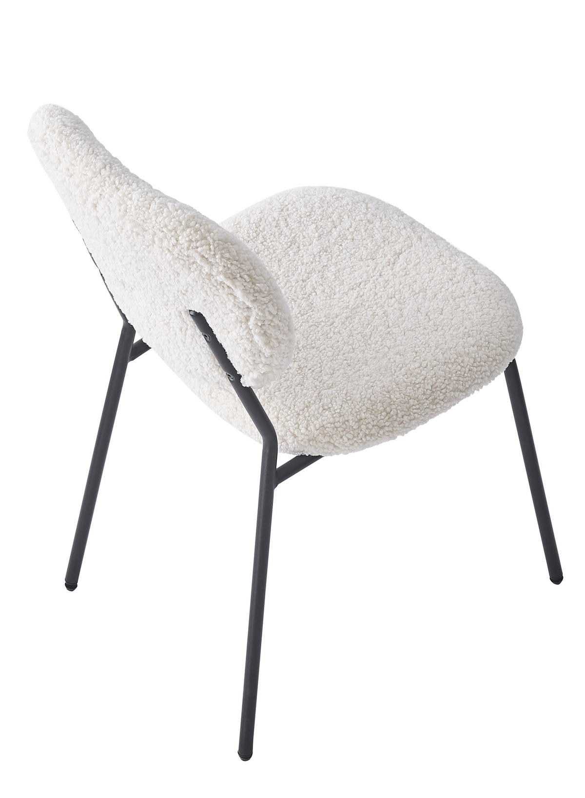 STUHL 2er-Set Wolle Weiß - Weiß, Textil (49/82.5/54.5cm) - Nordlys