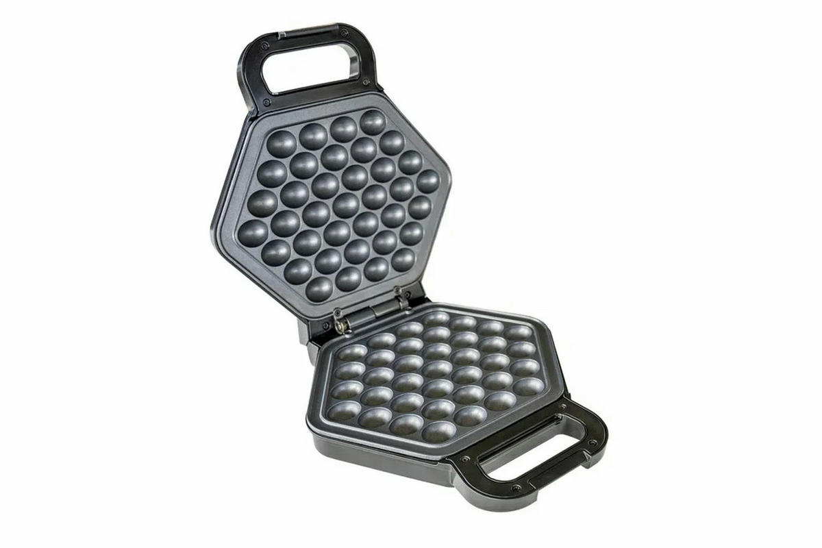 WAFFELEISEN Bubble, 700W, Antihaft, 180° drehbar - Schwarz, Kunststoff (38/32.6/56.5cm) - Westfalia