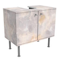 WASCHBECKENUNTERSCHRANK Onyx Marmor 60/55/35 cm - Grau, Holzwerkstoff (60/55/35cm) - Bilderwelten
