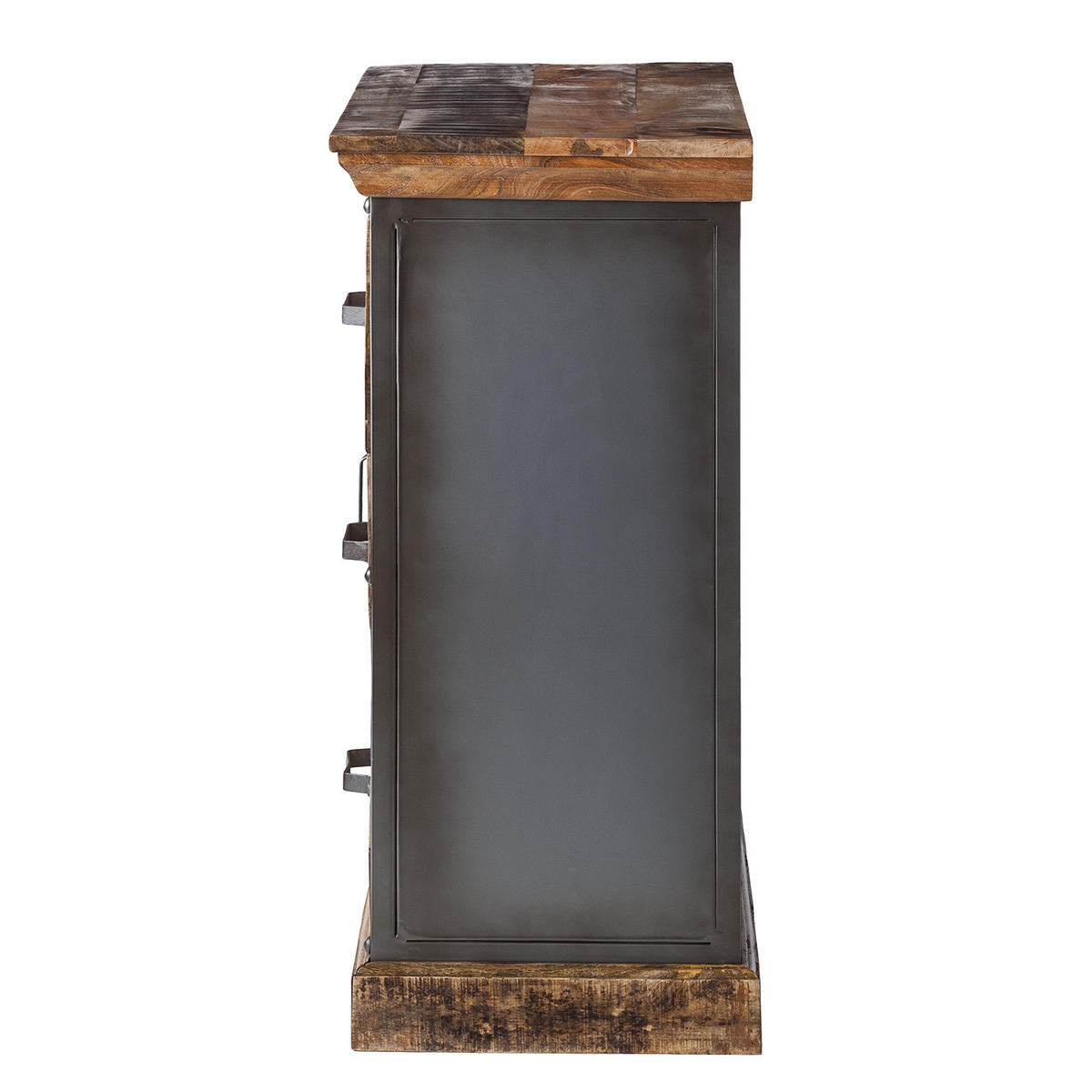 KOMMODE - Mango massiv / Metall - Beige, Holz (88/91/42cm) - home24