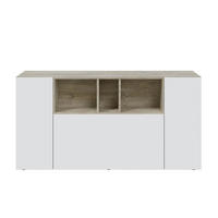 SIDEBOARD mit 3 Türen, davon 1 Flügeltür und 3 Nischen Tamiko - L150cm - Weiß, Holzwerkstoff (41/76/150cm) - Calicosy