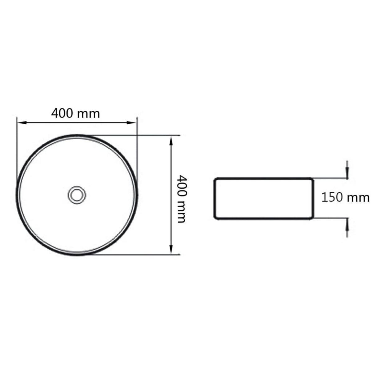 WASCHBECKEN Kupfer 40/40/15 cm - Schwarz, Keramik (40/15/40cm) - Nettlife