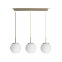 PENDELLEUCHTE ECRU II - Beige/Goldfarben, Glas/Metall (60/14/100cm) - kiki design
