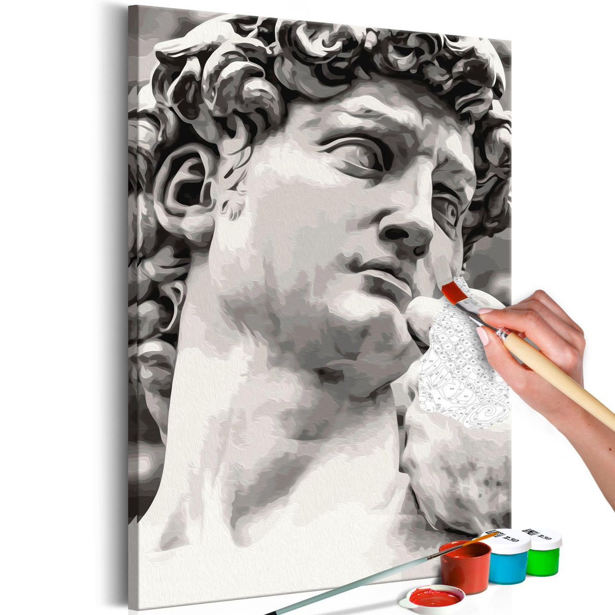 MALEN NACH ZAHLEN 40/50 cm - Schwarz, Textil (1.4/50cm) - KUNSTLOFT