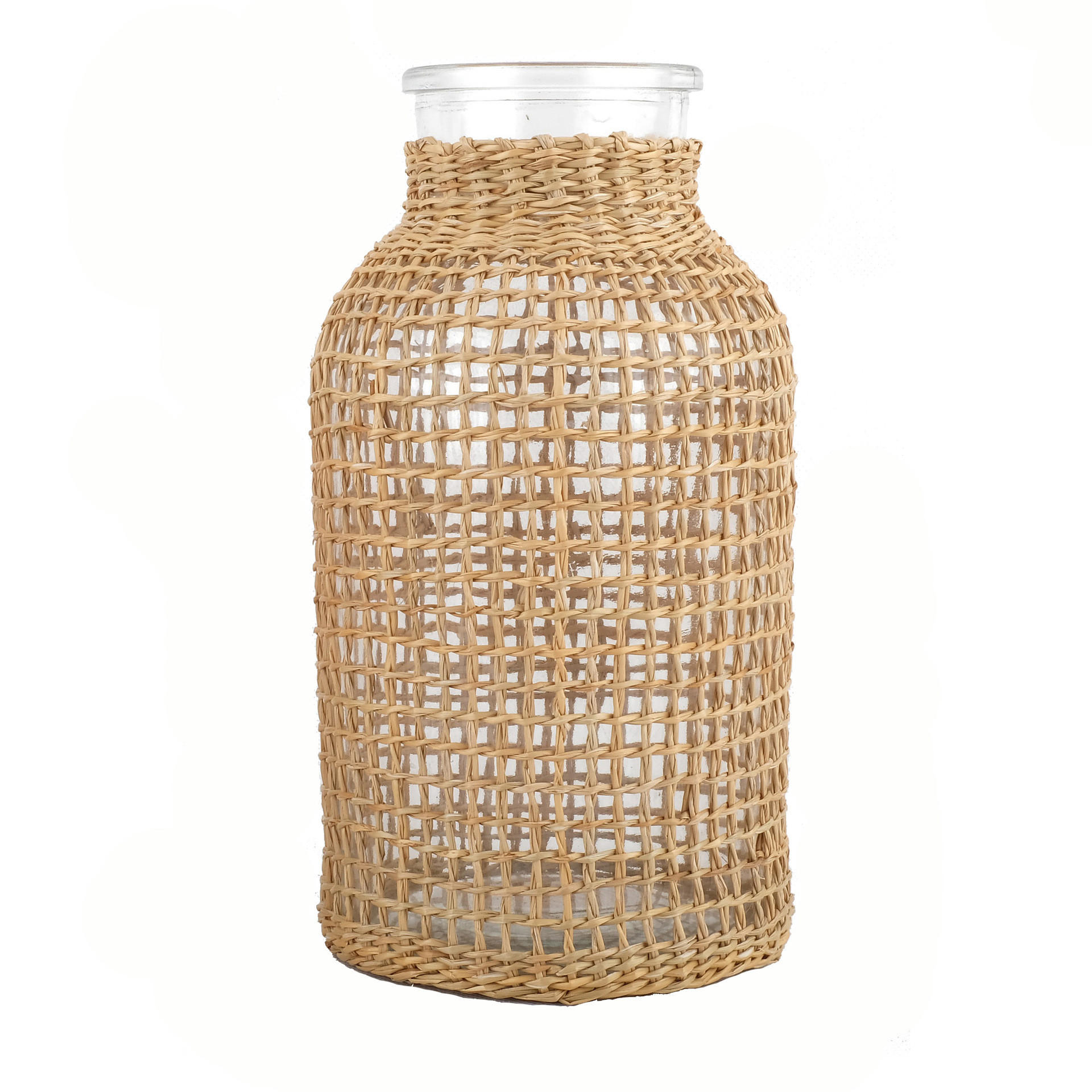 VASE 9,5 x 9,5 x 20,5 cm Transparentes Glas - Gelb, Glas (8cm) - LIBRATON