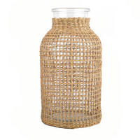 VASE 9,5 x 9,5 x 20,5 cm Transparentes Glas - Gelb, Glas (8cm) - LIBRATON