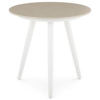BEISTELLTISCH ROSALIA - Beige/Weiß, Metall (46/46/45cm) - IDIMEX