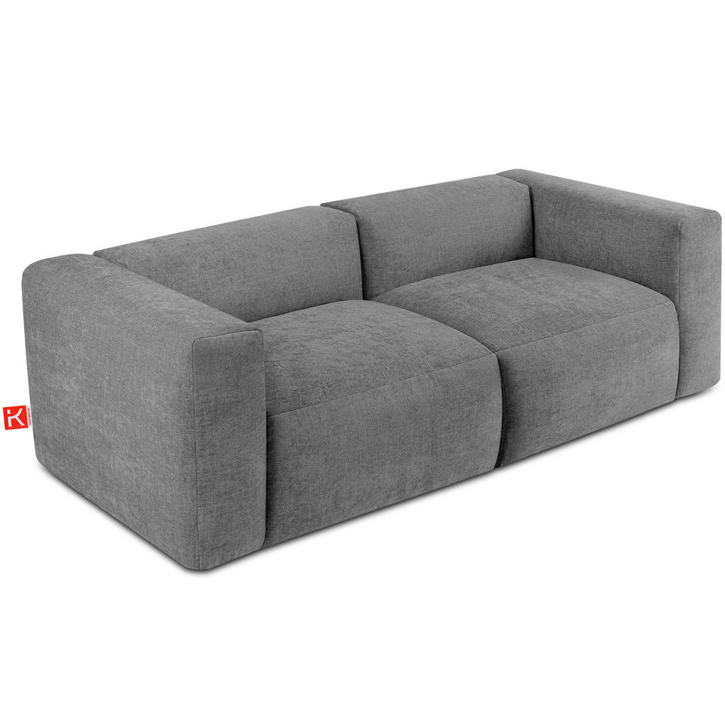 Thumbnail - Konsimo® 2,5-Sitzer-Modulsofa, Hellgrau, Grau, Textil, einzeln stellbar,Freiform, 250x73x96 cm, Wohnzimmer, Sofas & Couc...