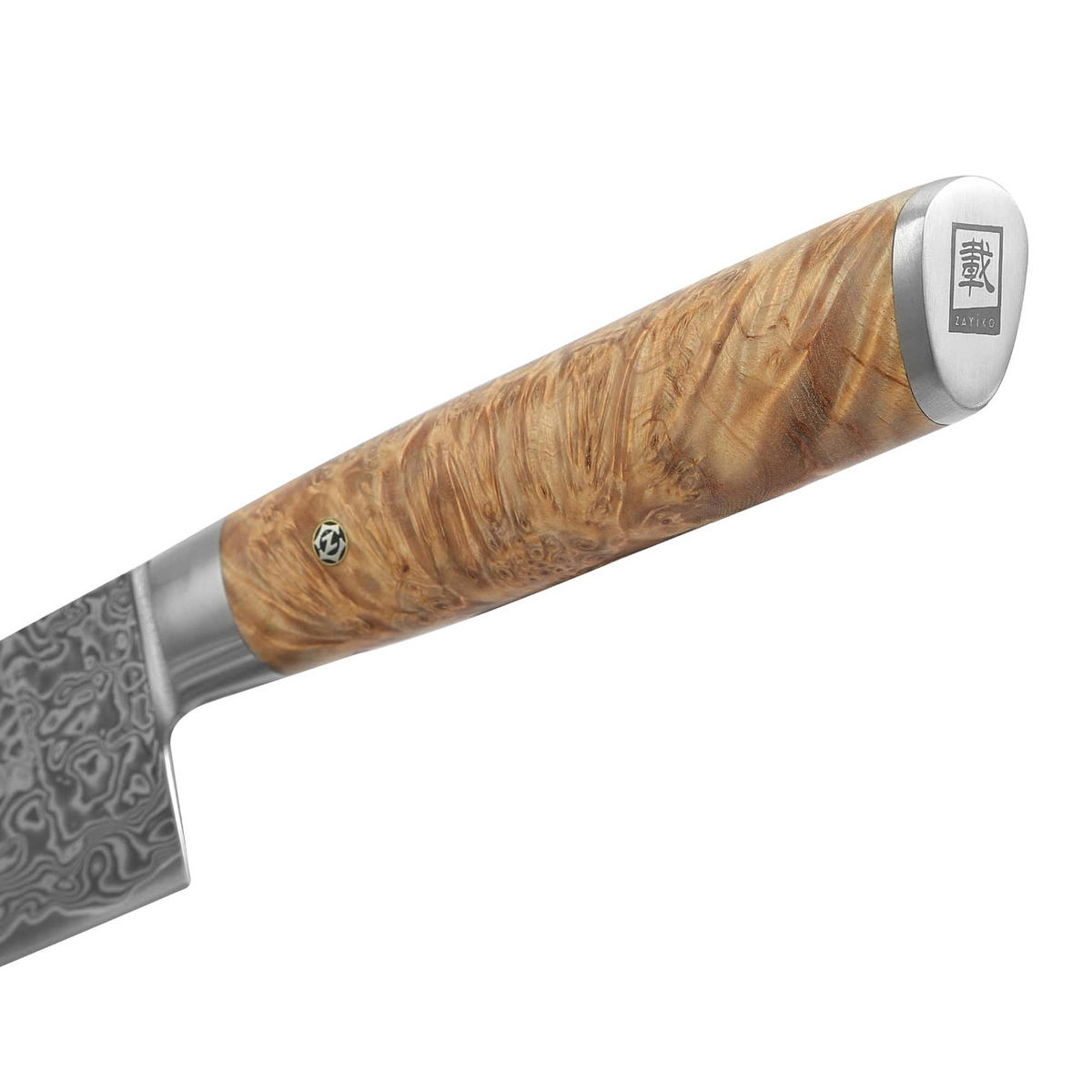 SANTOKUMESSER 17 cm - Birkefarben, Holz/Metall (31cm) - Zayiko