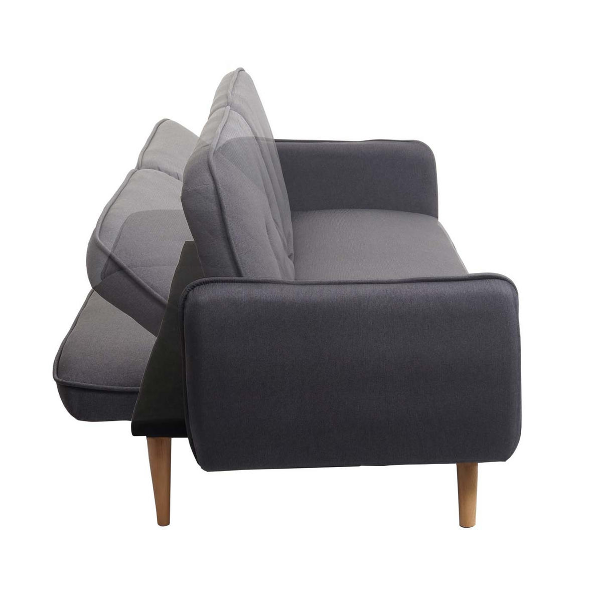 SCHLAFSOFA Anthrazit - Anthrazit, Textil (185/78/85cm) - MCW