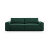 SOFA ausklappbar mit Bettkasten Jodie aus strukturiertem Stoff grün 3 Sitzplätze - Grün, Textil (107/86/247cm) - Micadoni