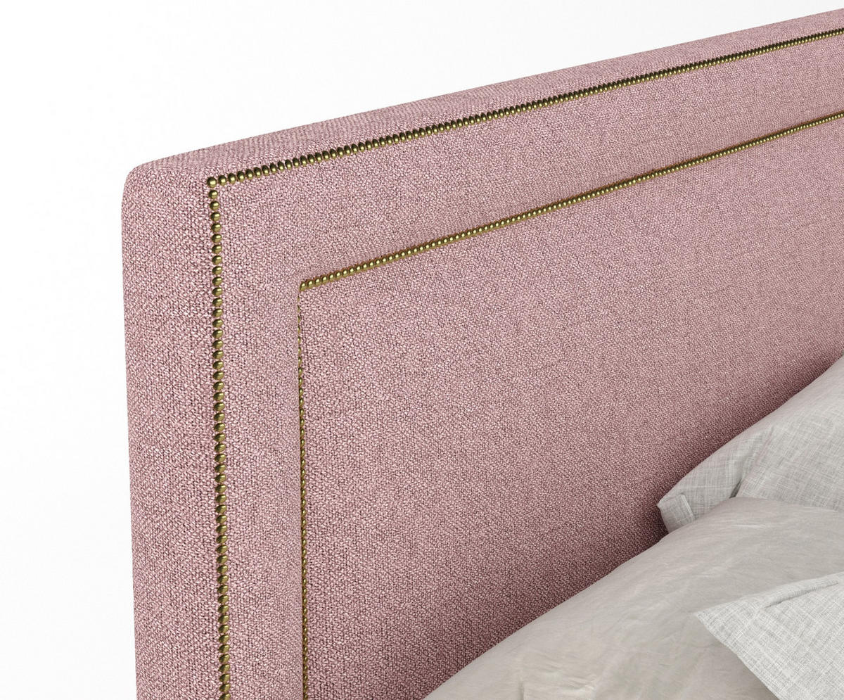 BOXSPRINGBETT Luxora Rosa 160/200 cm - Schwarz/Rosa, Holz/Holzwerkstoff (160/200cm) - Maison de Reve